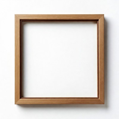 Empty Wooden Picture Frame