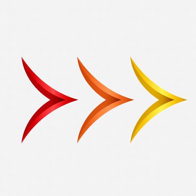 Red, Orange, Yellow Arrows