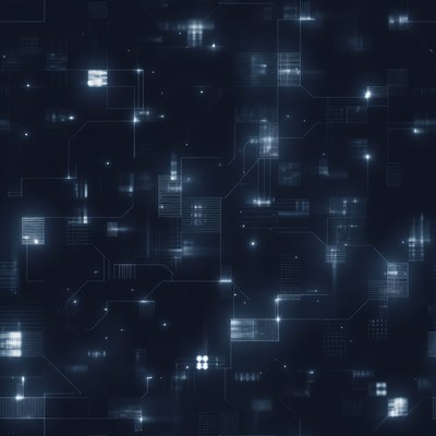 Glowing Blue Circuit Board Pattern