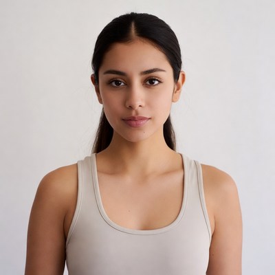 Young Asian woman in tank top