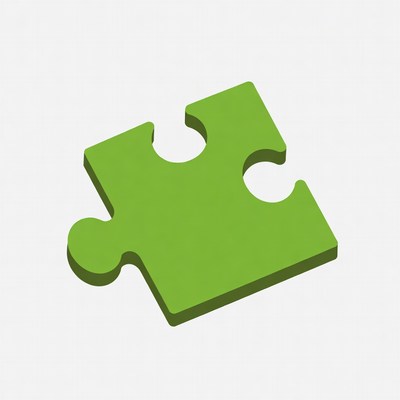 Green puzzle piece
