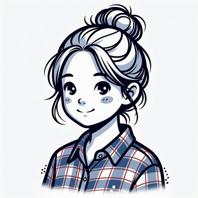 Anime girl with bun hairstyle