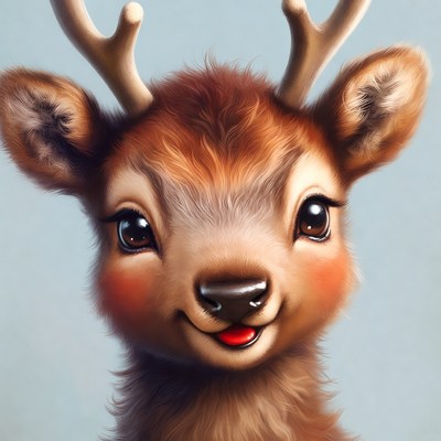 Cute baby deer smiling