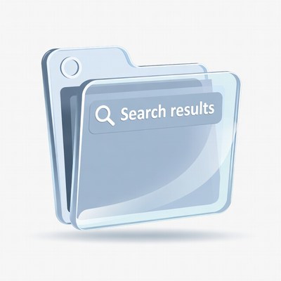 Glass Search Results Folder Icon
