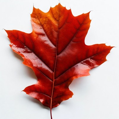 Red autumn maple leaf
