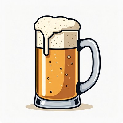 Foamy Beer Mug Illustration