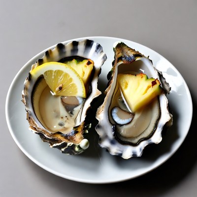 Oysters with Lemon and Pineapple