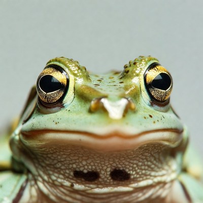 Close-up green tree frog