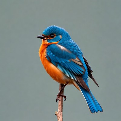 Blue-throated bird on perch
