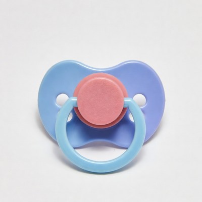 Blue Pacifier with Pink Nipple