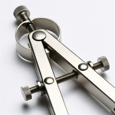 Silver Drafting Compass Tool