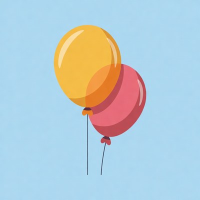 Yellow and Red Balloons