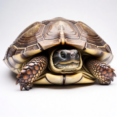 Turtle with head and legs extended