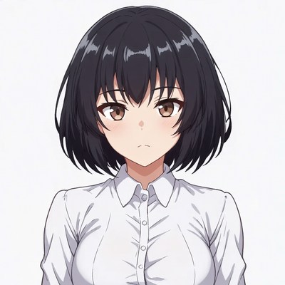 Anime girl in white shirt
