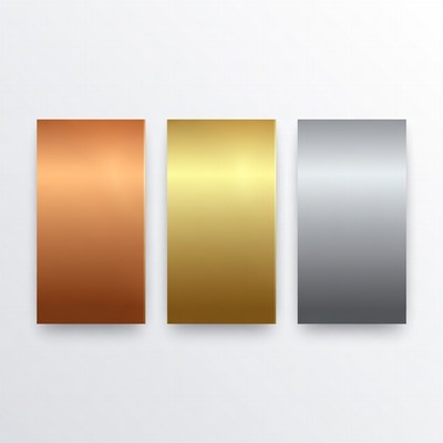 Copper Gold Silver Metal Plates