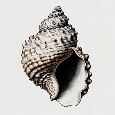 Detailed Seashell Illustration