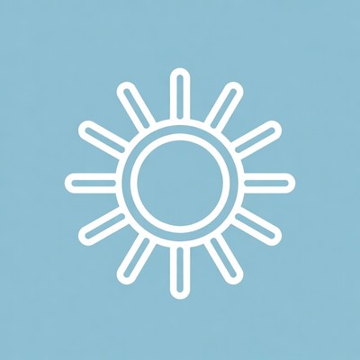 Line Art Sun Icon