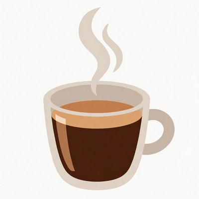 Steaming Coffee Cup Illustration