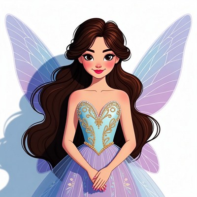 Beautiful fairy girl with wings