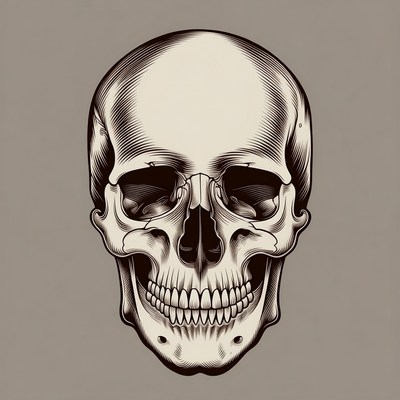 Human skull illustration