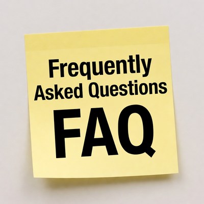 Yellow FAQ Sticky Note
