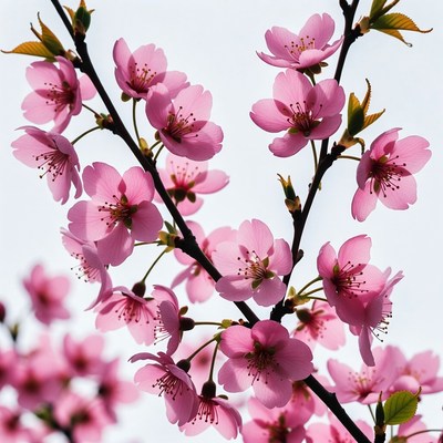 Pink Cherry Blossom Branch