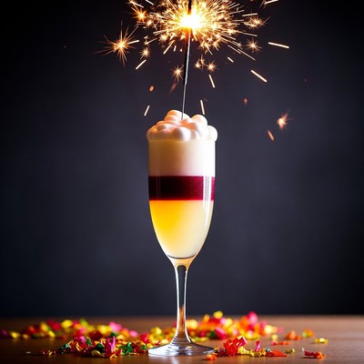 Champagne Flute with Sparkler