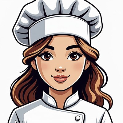 Smiling Woman Chef Illustration