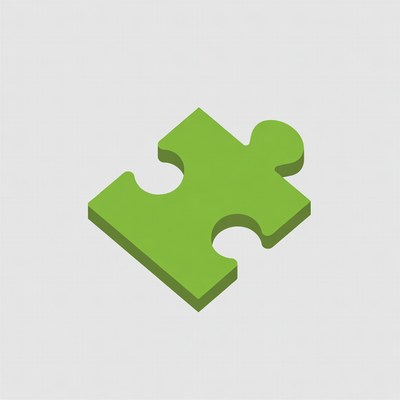 Green Jigsaw Puzzle Piece