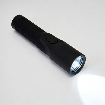 Black flashlight with bright beam
