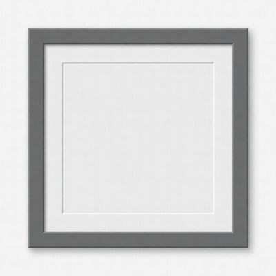 Empty Gray Picture Frame