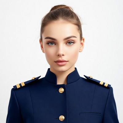 Woman in navy uniform
