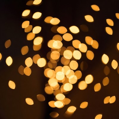 Golden Bokeh Lights Background