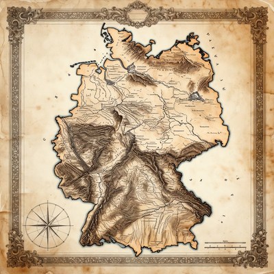 Vintage Map of Germany