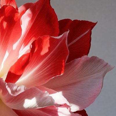 Vibrant Red Amaryllis Flower Closeup