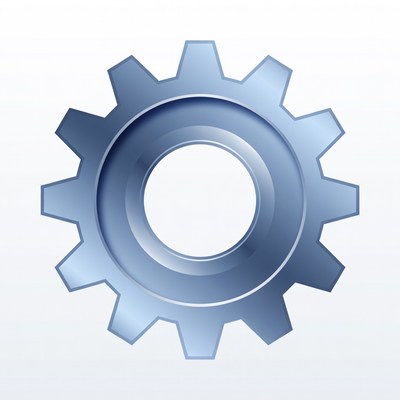 Blue Gear Icon