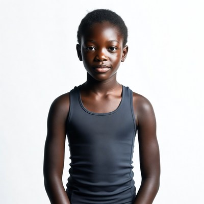 African boy in tank top