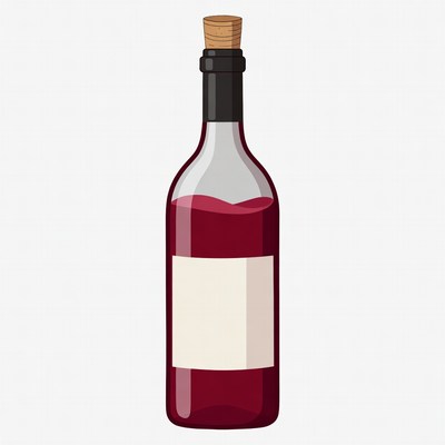 Wine Bottle with Cork