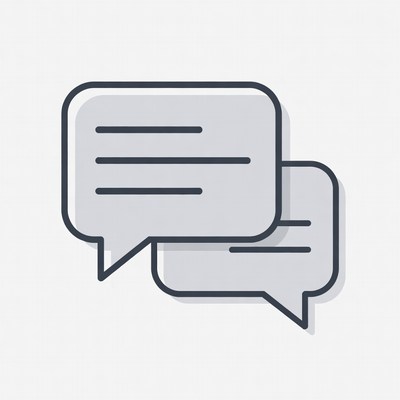 Two Speech Bubbles Illustration