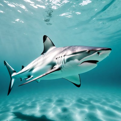 Blacktip shark swimming underwater