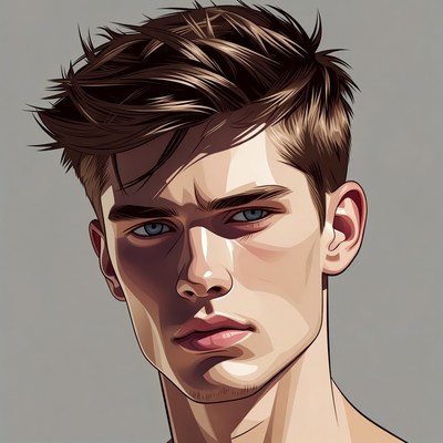 Handsome young man portrait