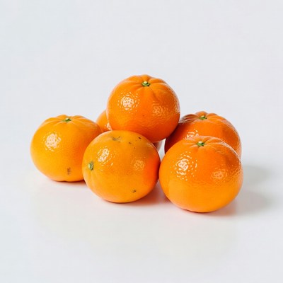 Fresh mandarins on white background