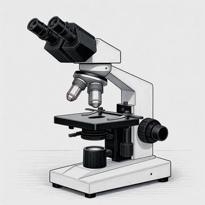 Compound Microscope Illustration