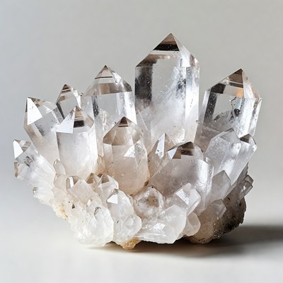 Large Clear Quartz Crystal Cluster