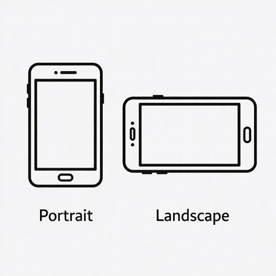 Portrait and Landscape Phone Icons