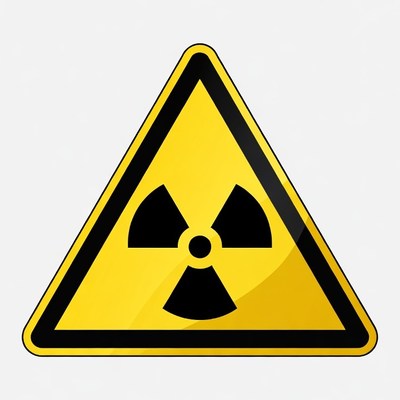 Yellow Radiation Warning Sign