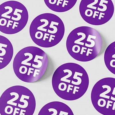 Purple 25% Off Stickers