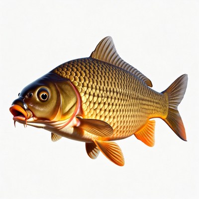 Golden Carp Fish Illustration
