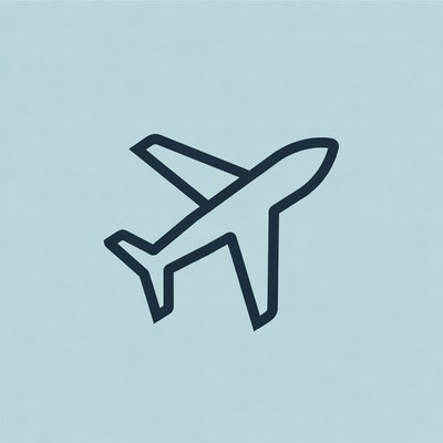 Line Art Airplane Icon