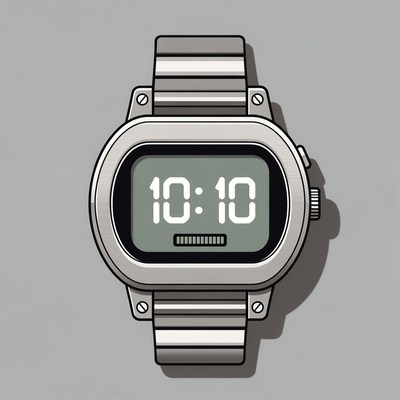 Digital Watch Showing 10:10